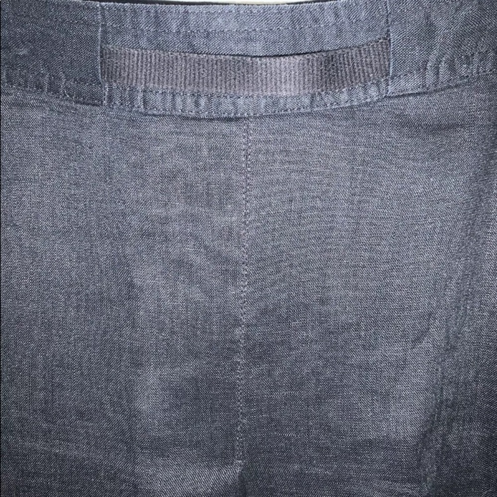 Ann Taylor Linen A-Line pleated Skirt Black with White Embroidery Detail Size 4 - Picture 4 of 9